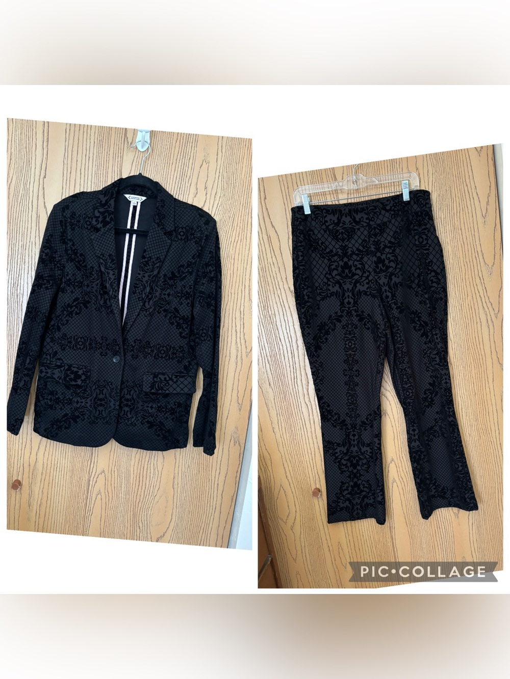 RARE Vintage Nanette Lepore Black Velvet Pant Suit